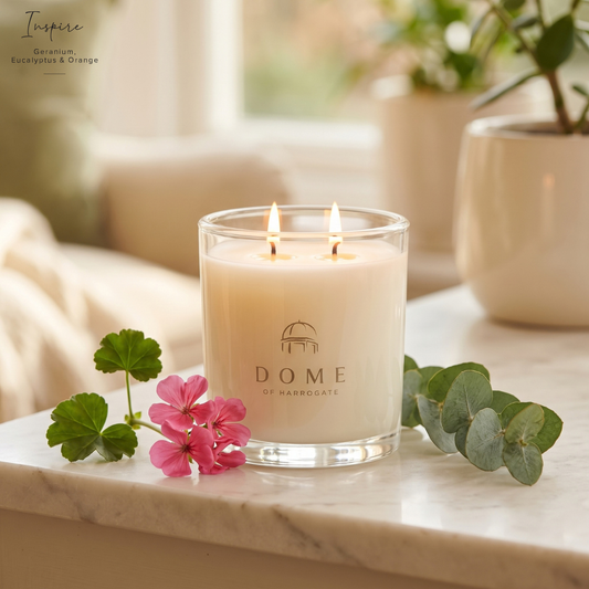 INSPIRE   Geranium, Eucalyptus & Orange Mood Candle 50cl/390g