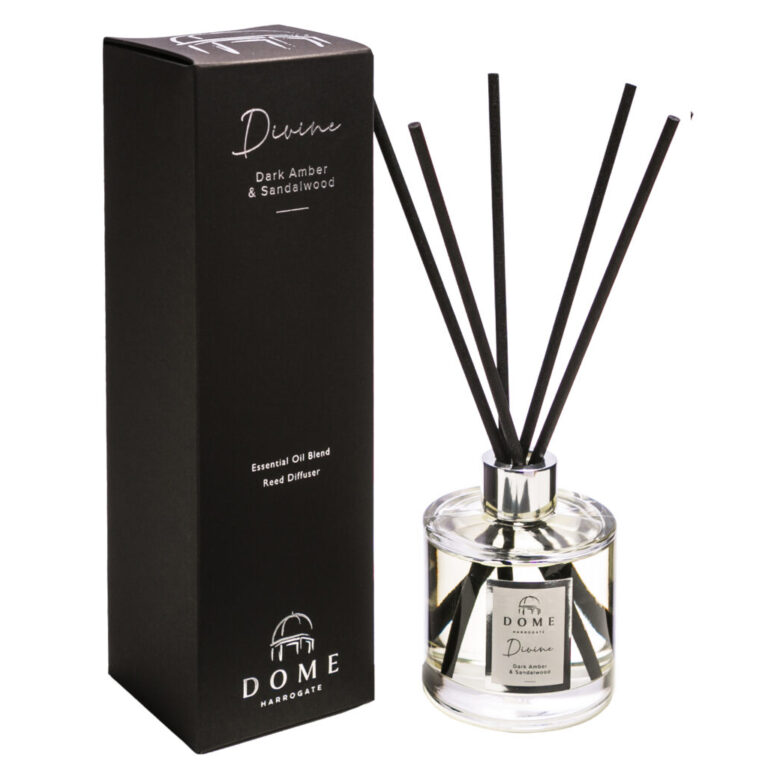 DIVINE Dark Amber & Sandalwood Reed Diffuser - DOME of Harrogate